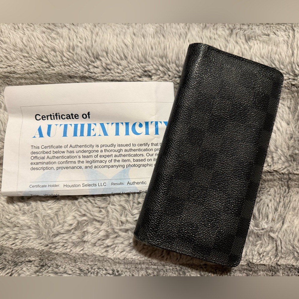 Louis Vuitton Damier Graphite Portefeuille Plaza Long Wallet Canvas Black